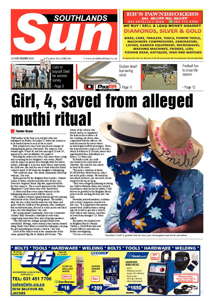 Southlands Sun 10 December 2021 page 1