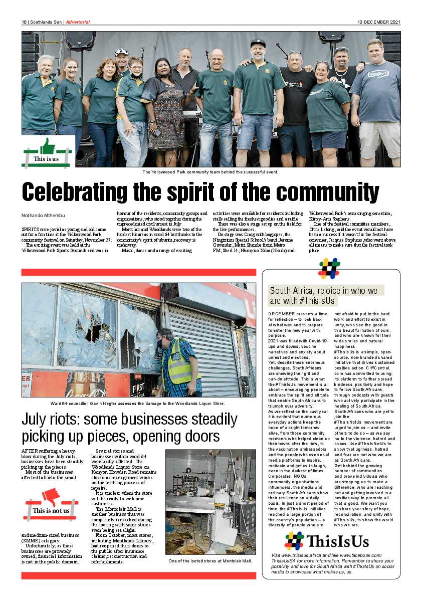 Southlands Sun 10 December 2021 page 10