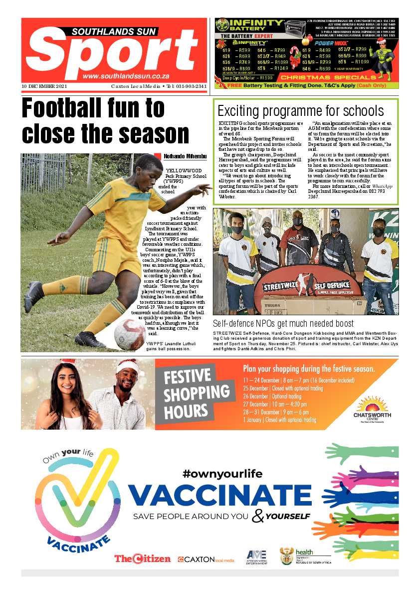 Southlands Sun 10 December 2021 page 12