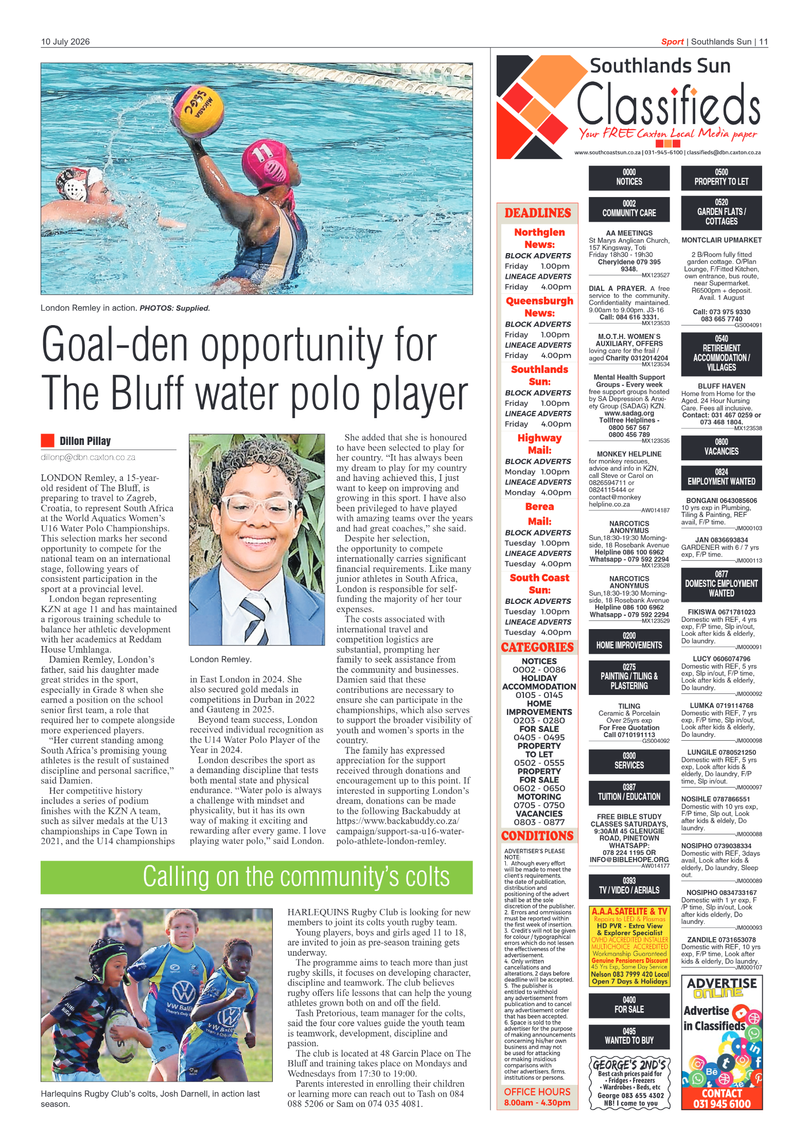Southlands Sun 10 July 2026 page 11