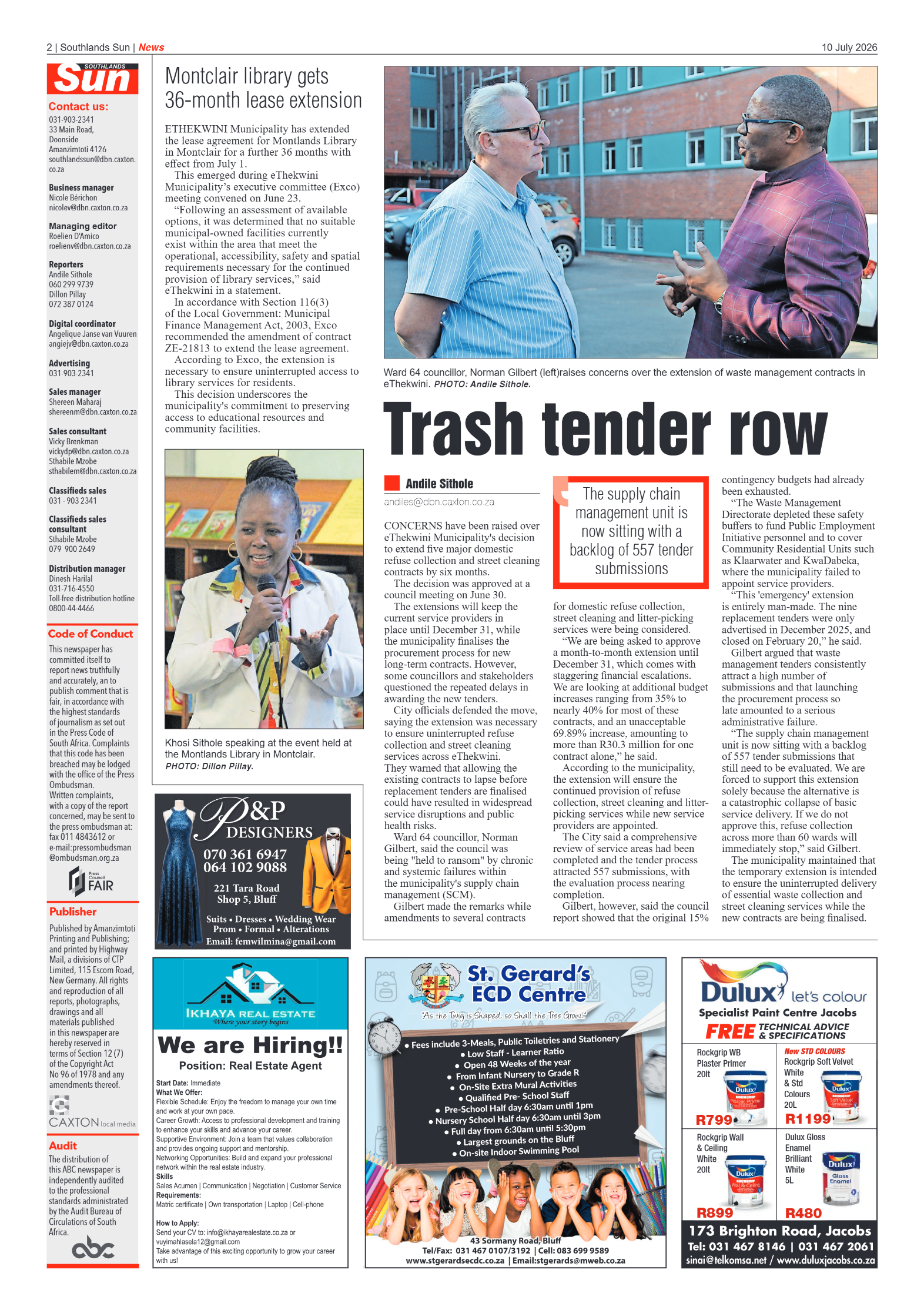 Southlands Sun 10 July 2026 page 2