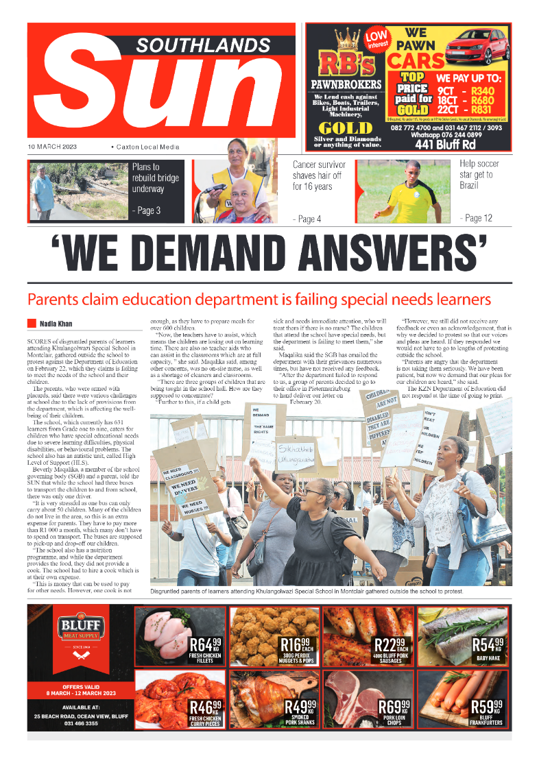Southlands Sun 10 March 2023 page 1
