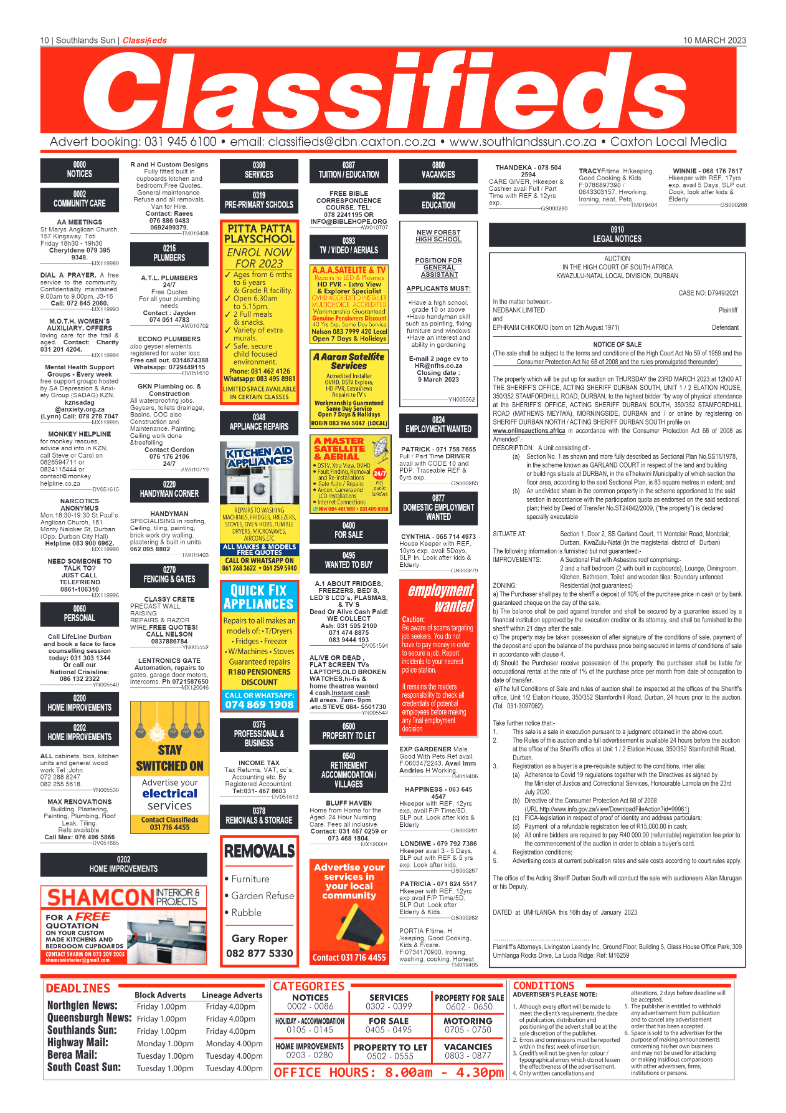 Southlands Sun 10 March 2023 page 10
