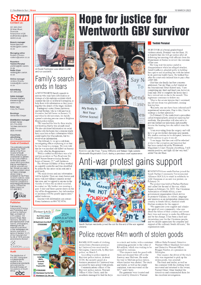 Southlands Sun 10 March 2023 page 2
