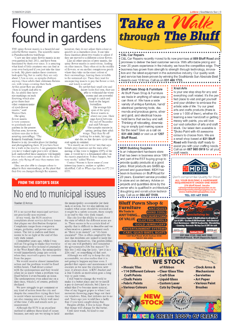 Southlands Sun 10 March 2023 page 9