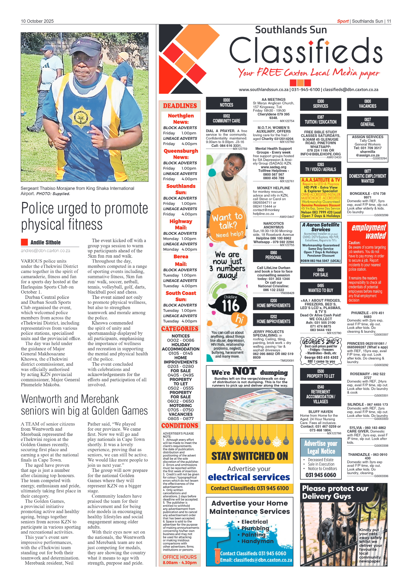 Southlands Sun 10 October 2025 page 11