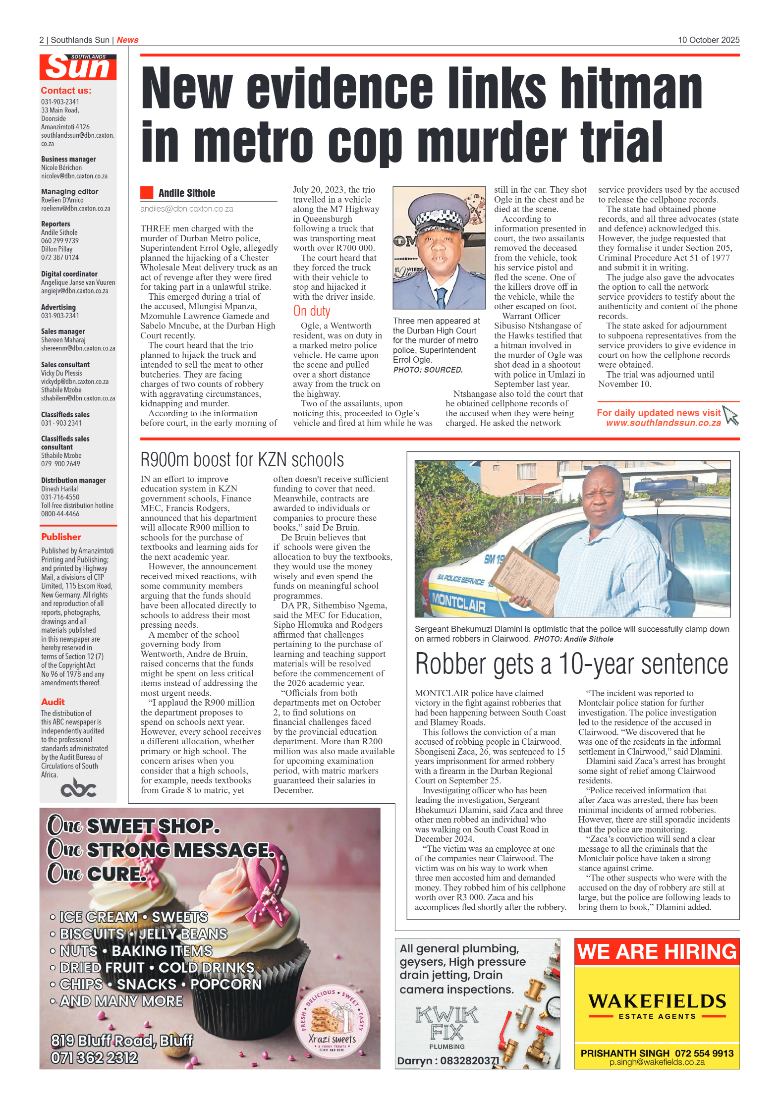Southlands Sun 10 October 2025 page 2