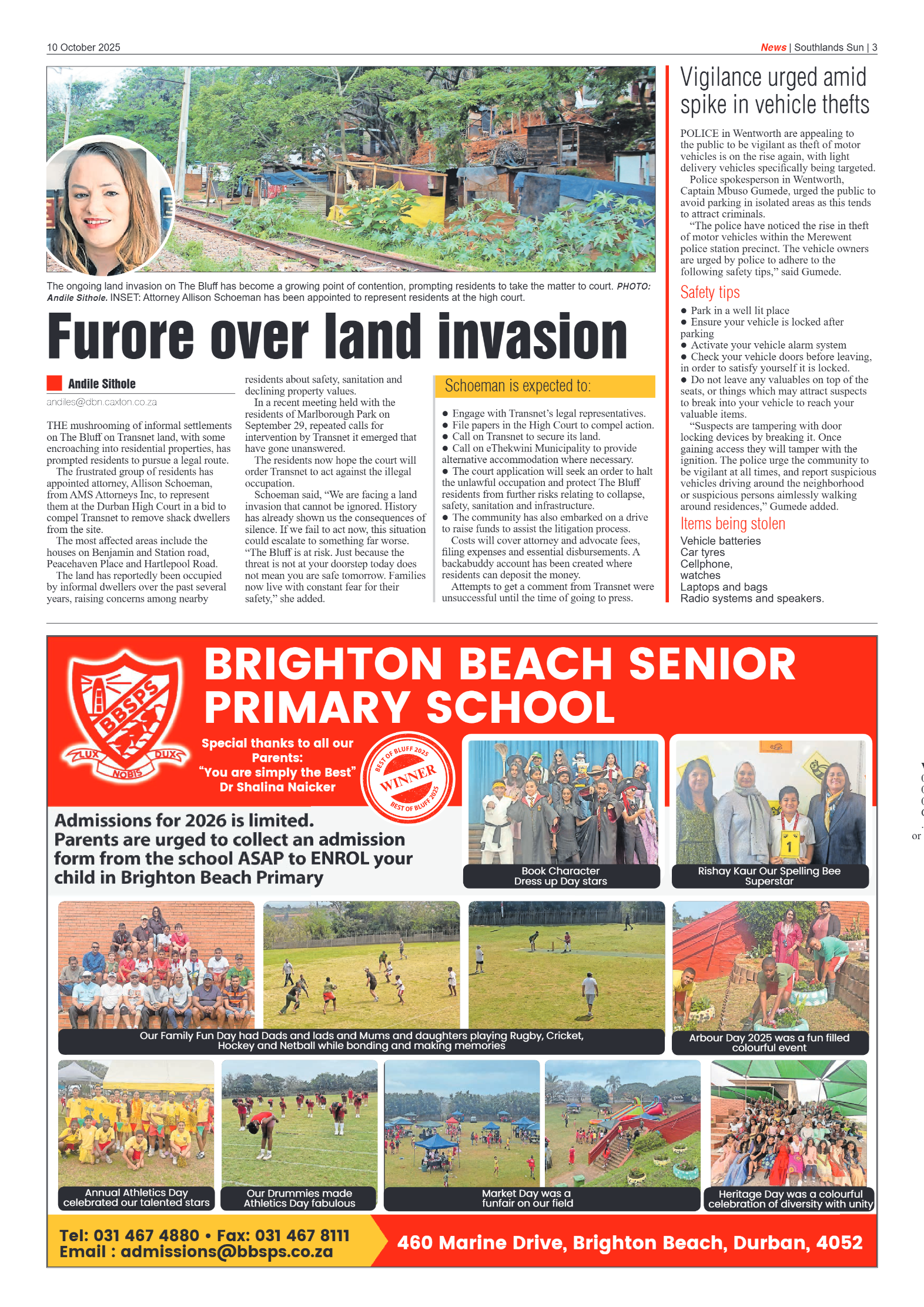 Southlands Sun 10 October 2025 page 3