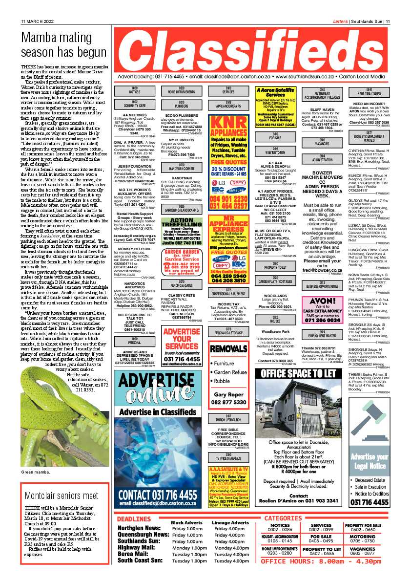 Southlands Sun 11 March 2022 page 11
