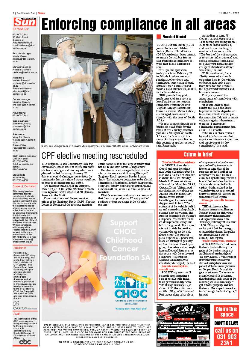 Southlands Sun 11 March 2022 page 2