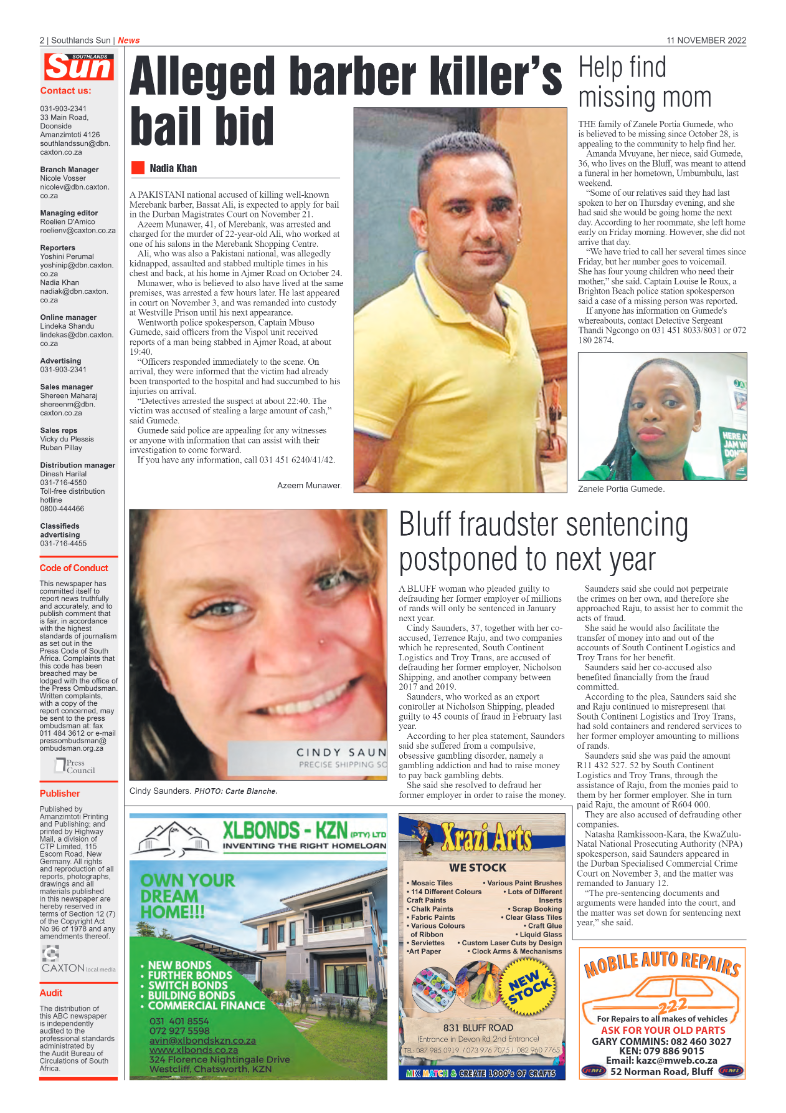 Southlands Sun 11 November 2022 page 2