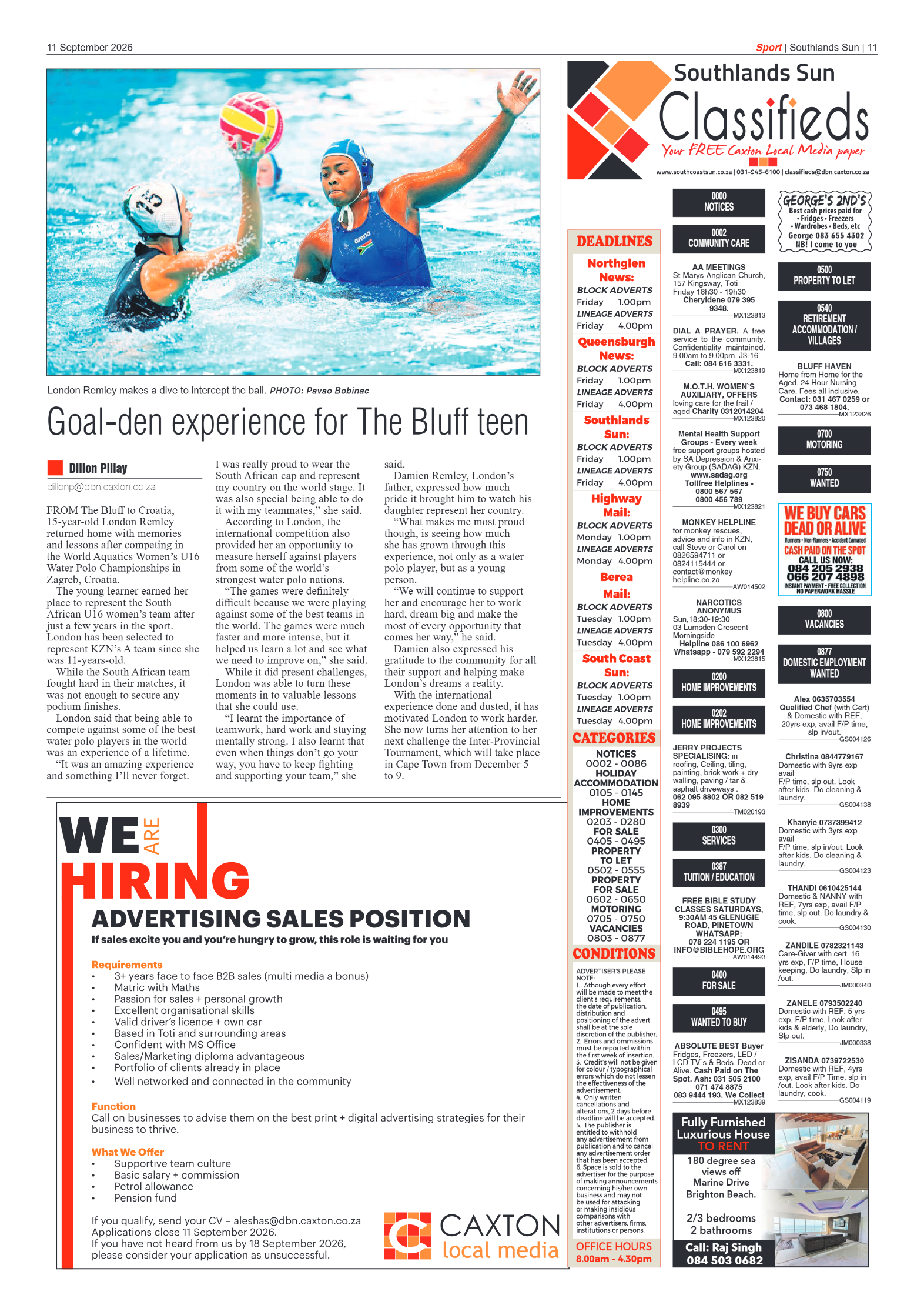 Southlands Sun 11 September 2026 page 11