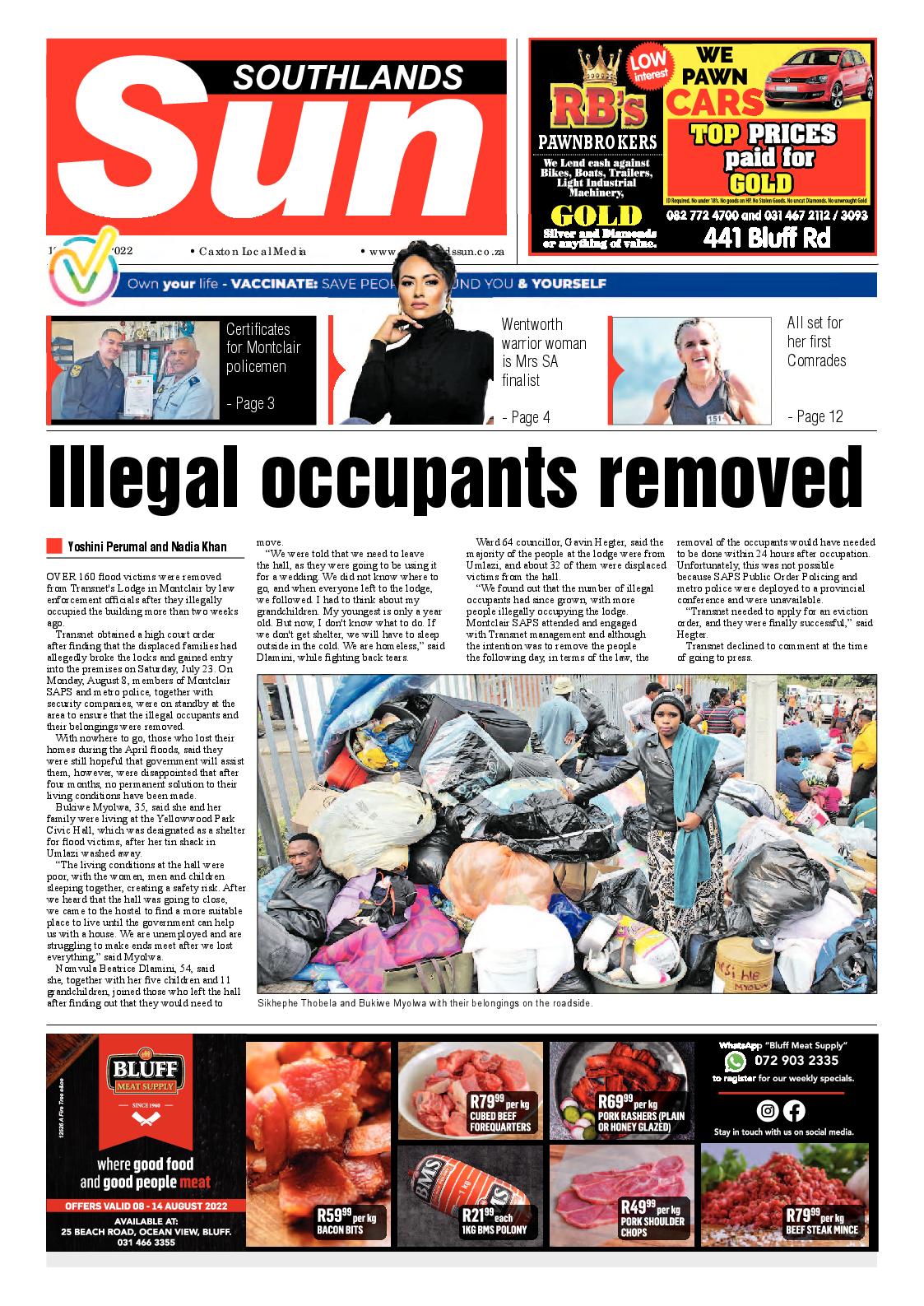 Southlands Sun 12 August 2022 page 1