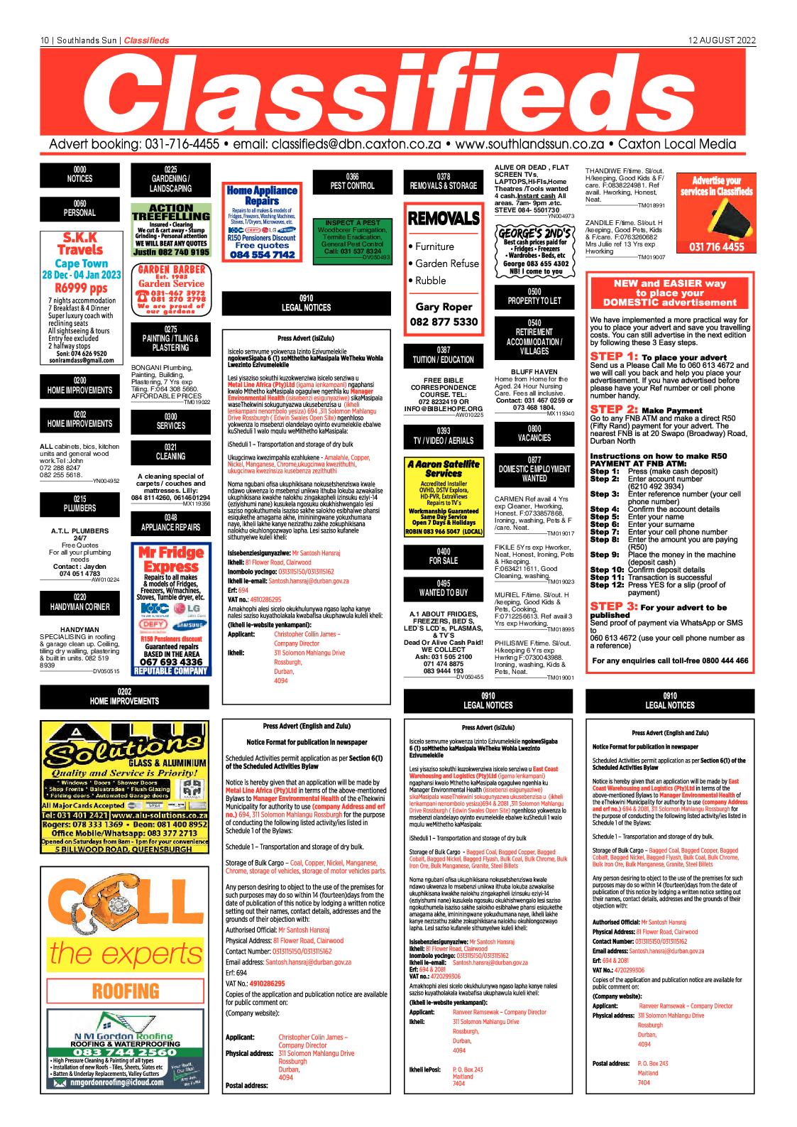 Southlands Sun 12 August 2022 page 10