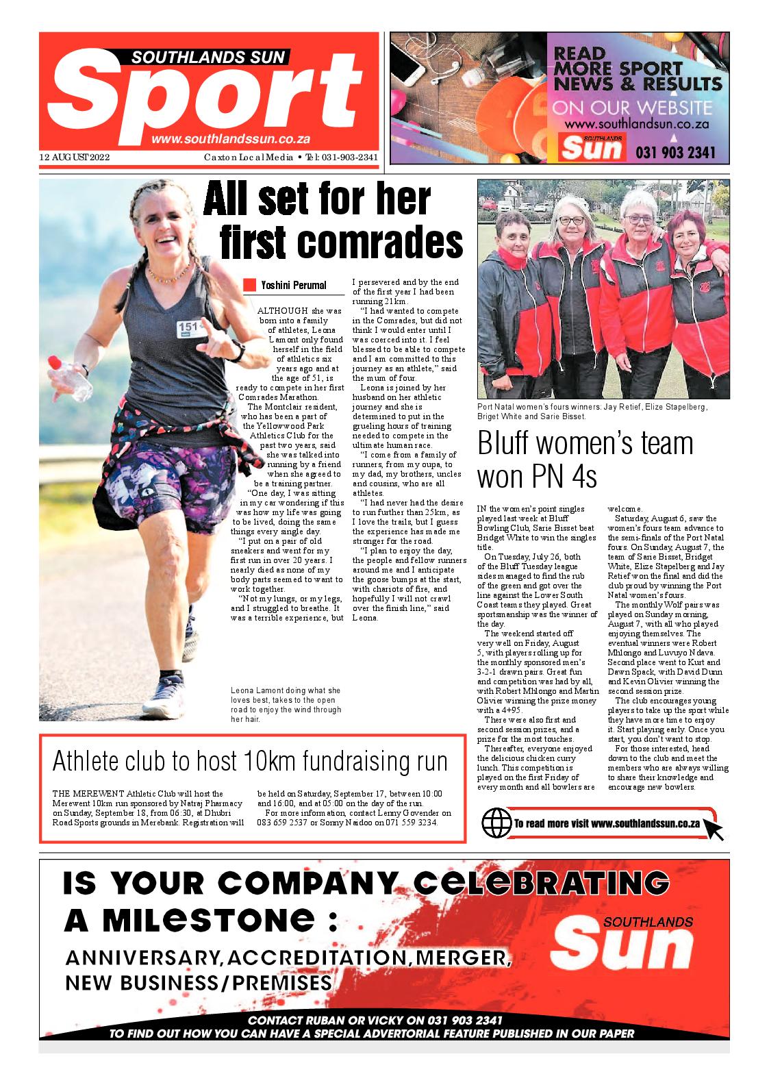 Southlands Sun 12 August 2022 page 12
