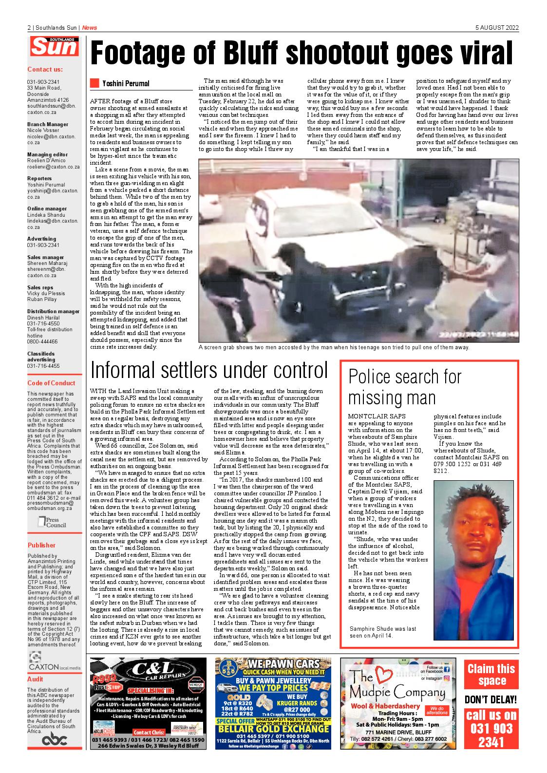 Southlands Sun 12 August 2022 page 2