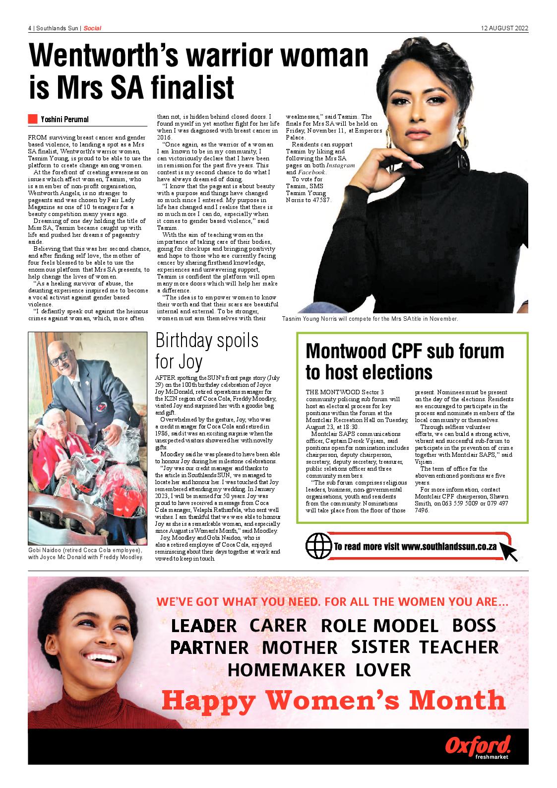 Southlands Sun 12 August 2022 page 4