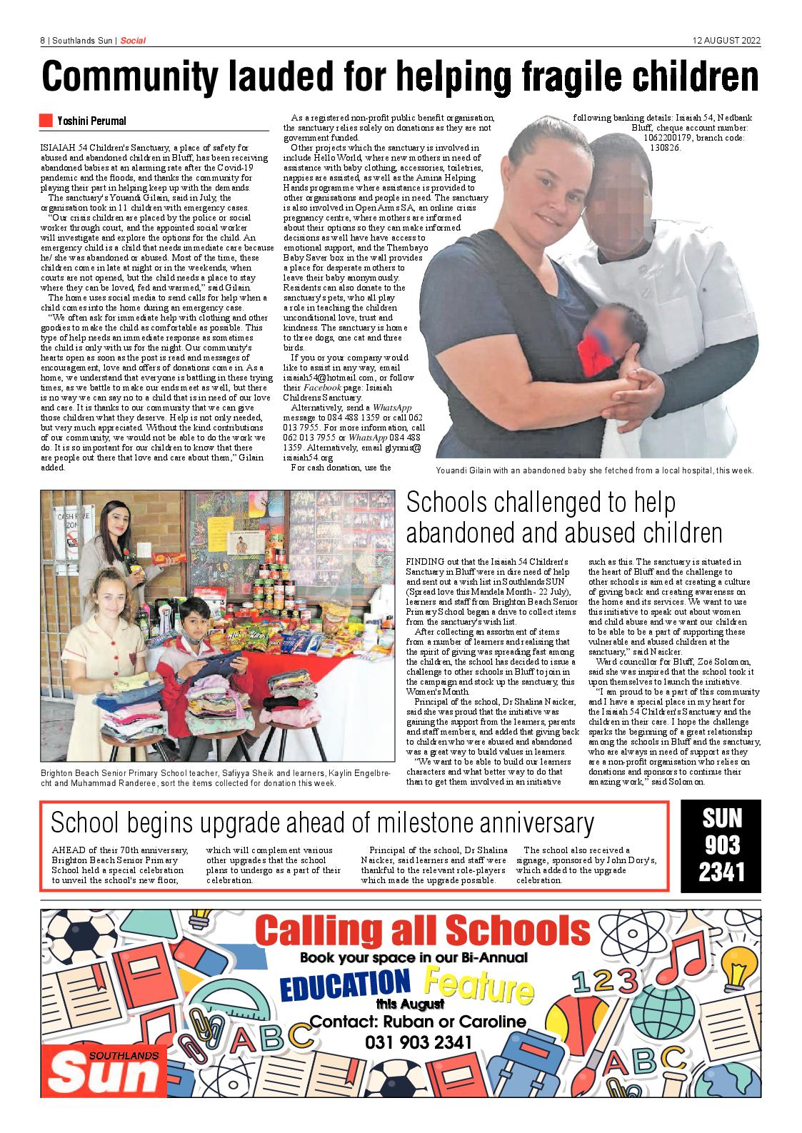 Southlands Sun 12 August 2022 page 8