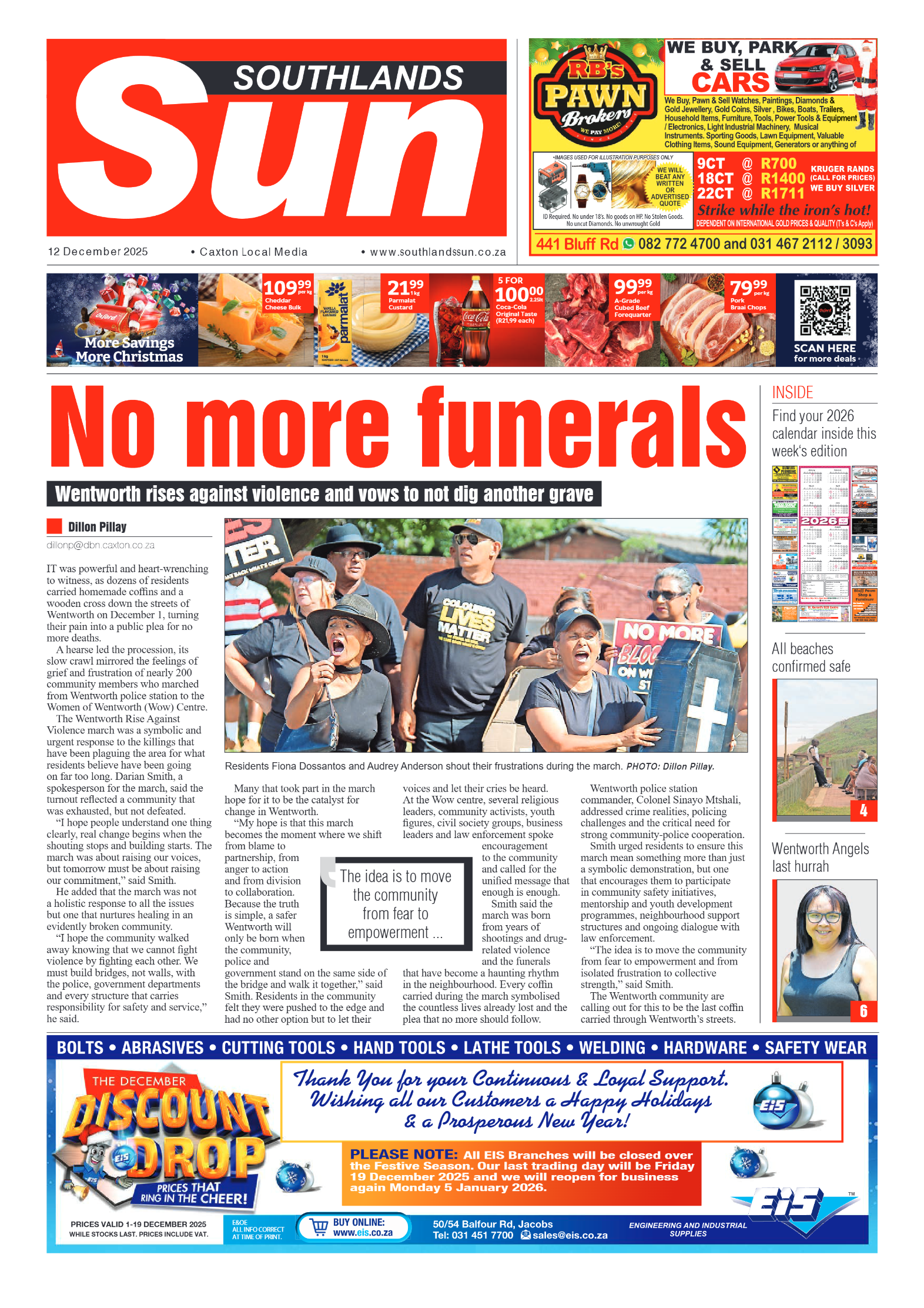 Southlands Sun 12 December 2025 page 1