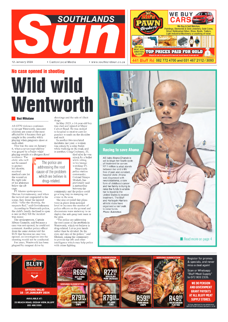 Southlands Sun 12 January 2024 page 1