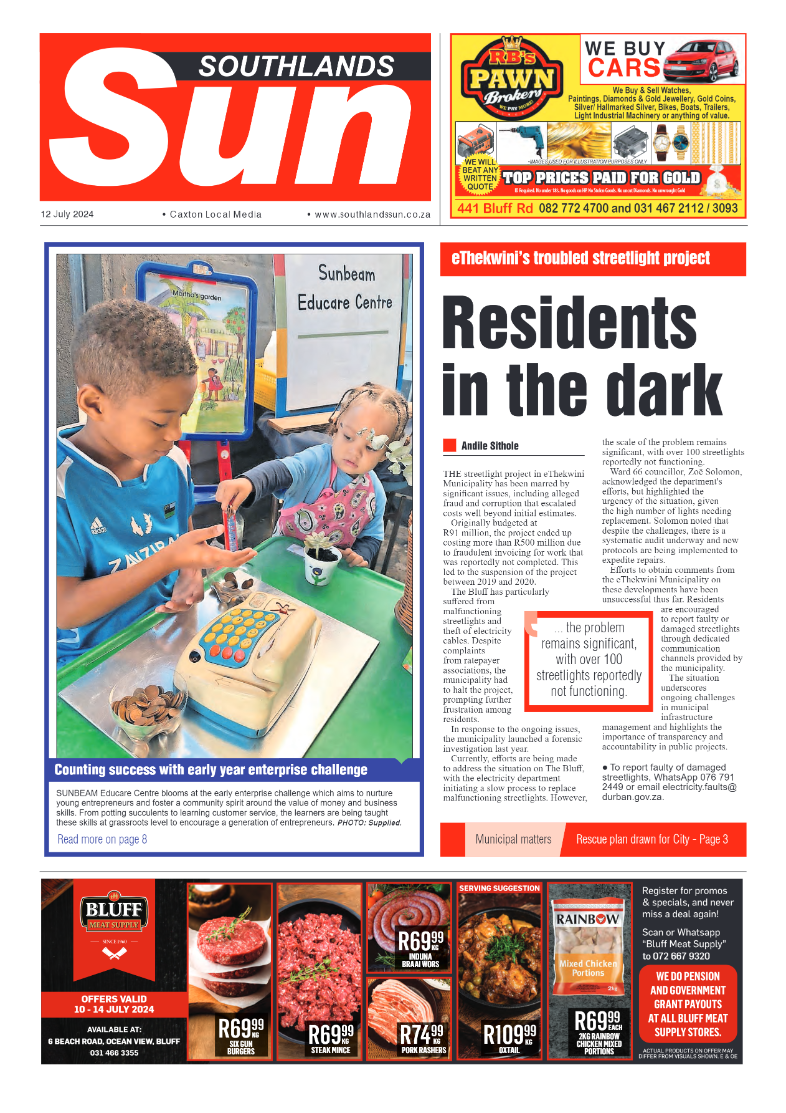 Southlands Sun 12 July 2024 page 1