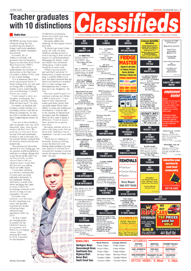 Southlands Sun 12 May 2023 page 11