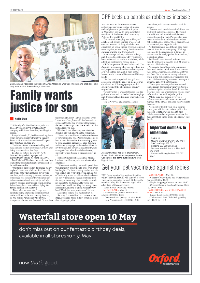Southlands Sun 12 May 2023 page 3