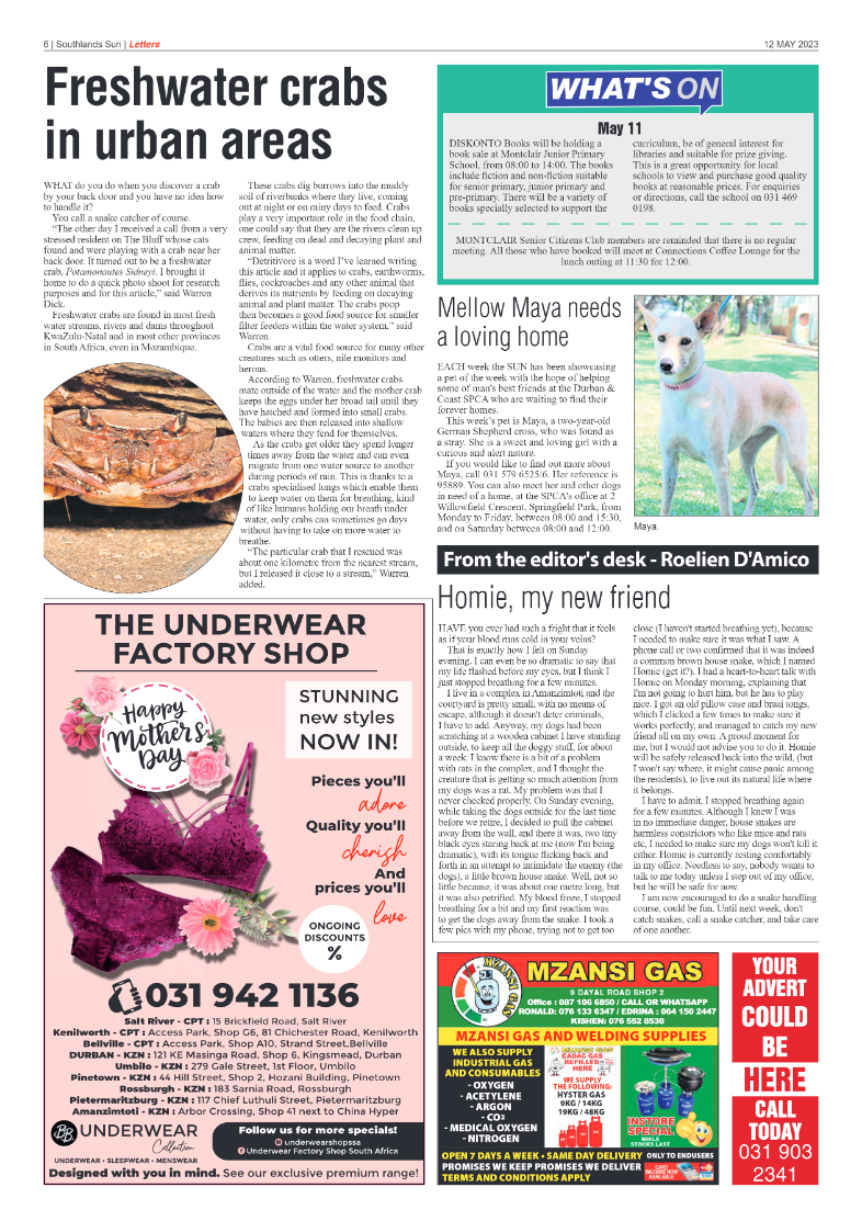 Southlands Sun 12 May 2023 page 6