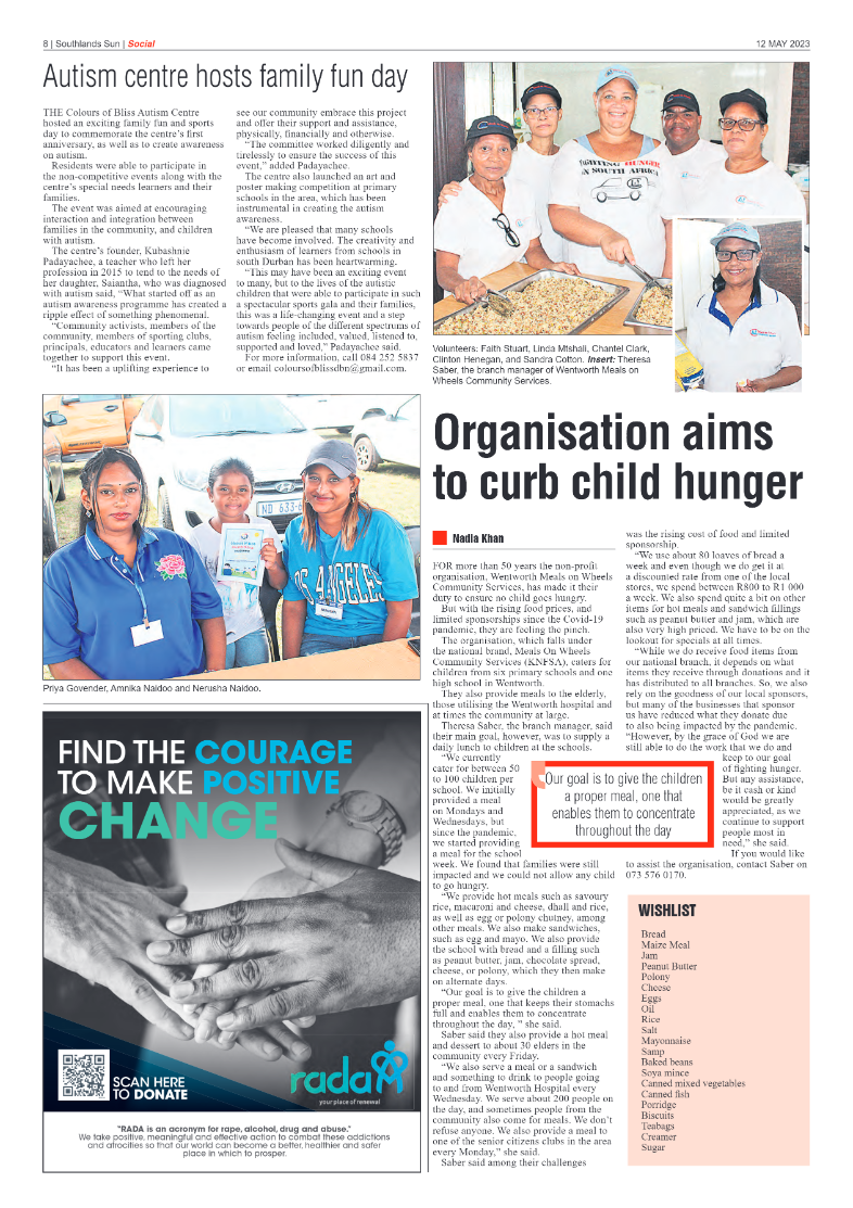 Southlands Sun 12 May 2023 page 8