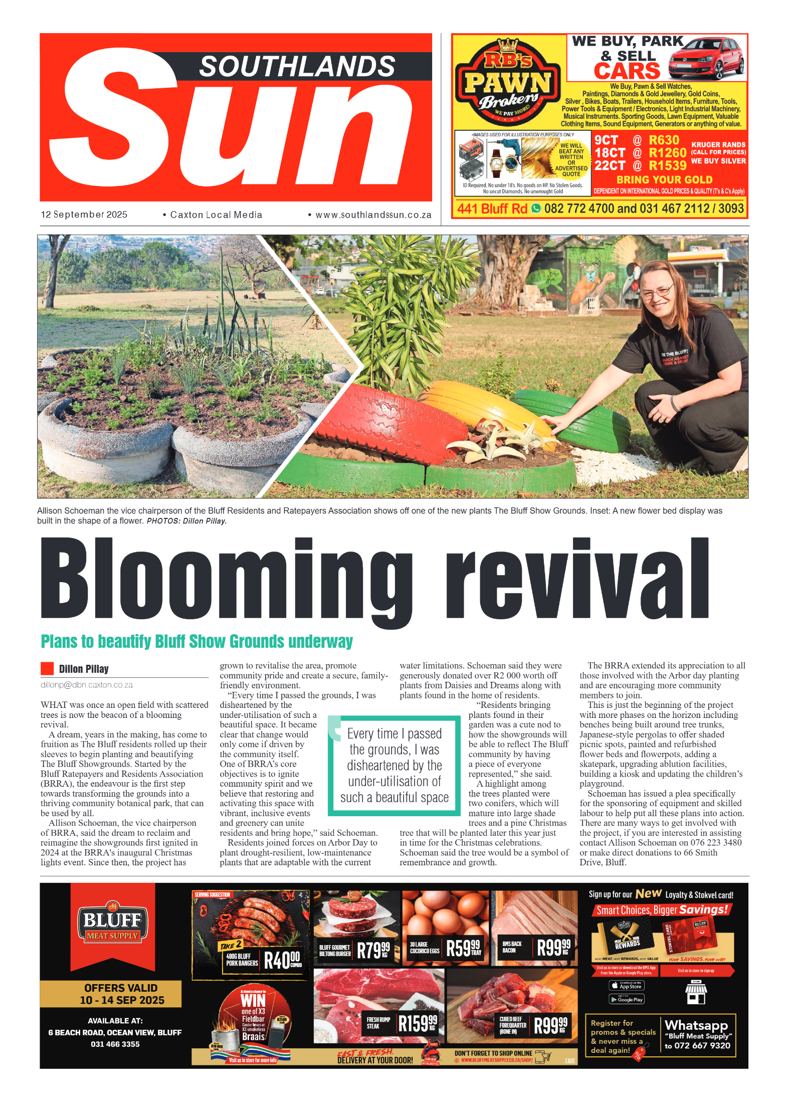 Southlands Sun 12 September 2025 page 1