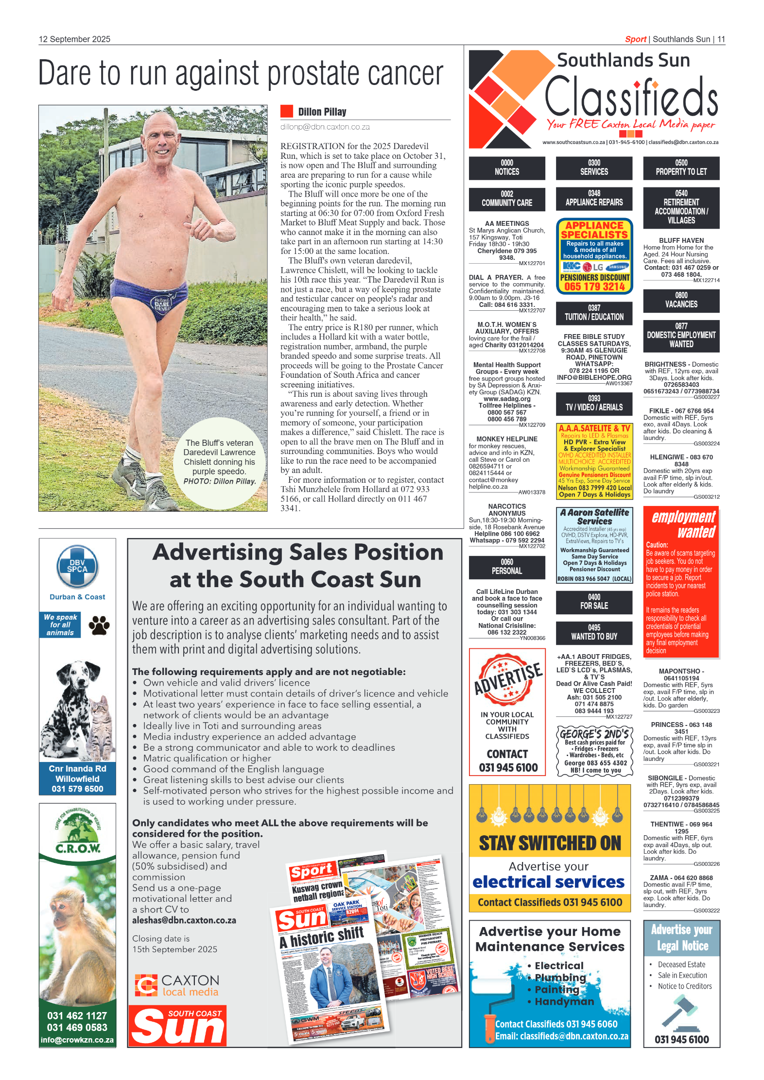 Southlands Sun 12 September 2025 page 11