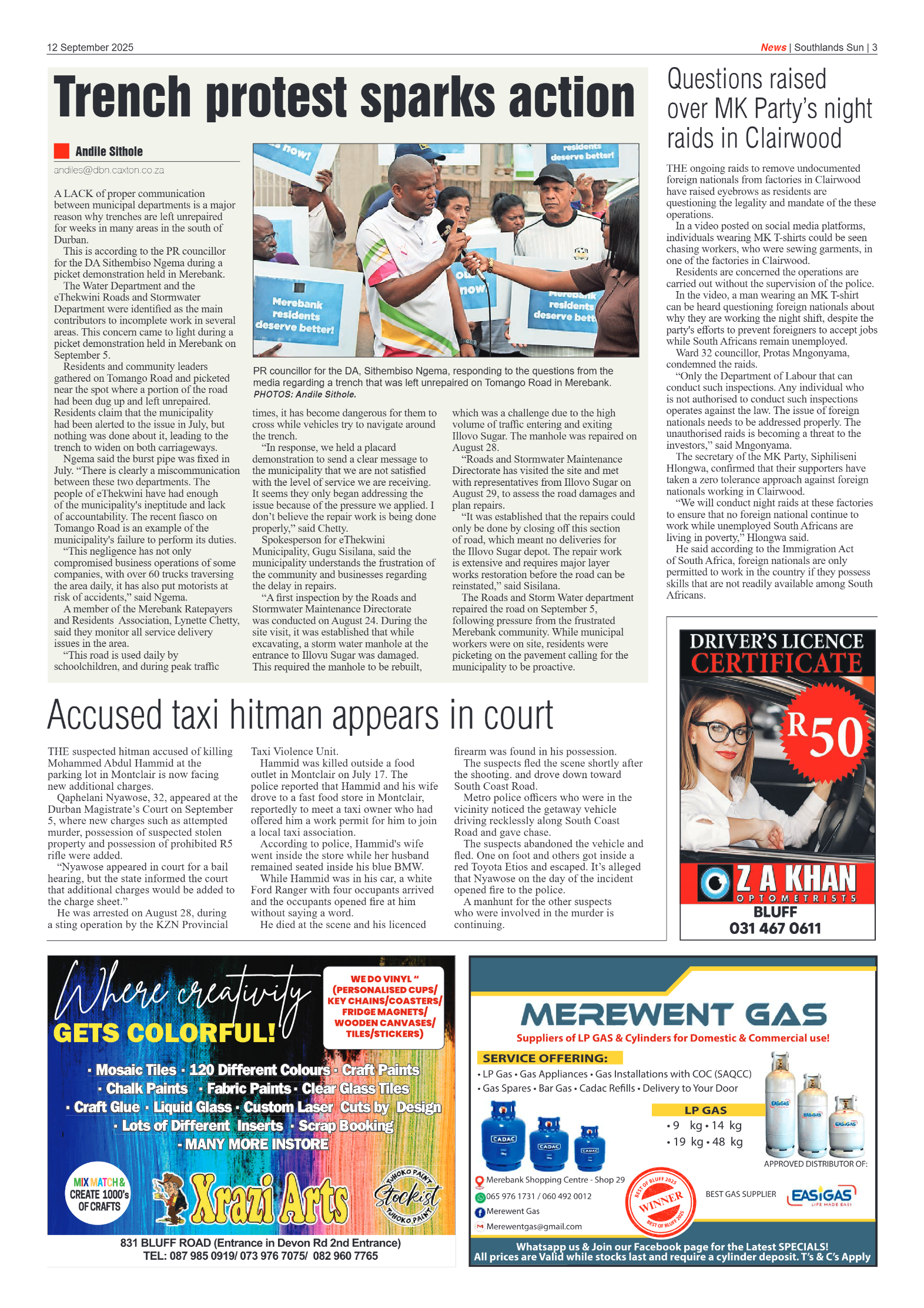 Southlands Sun 12 September 2025 page 3