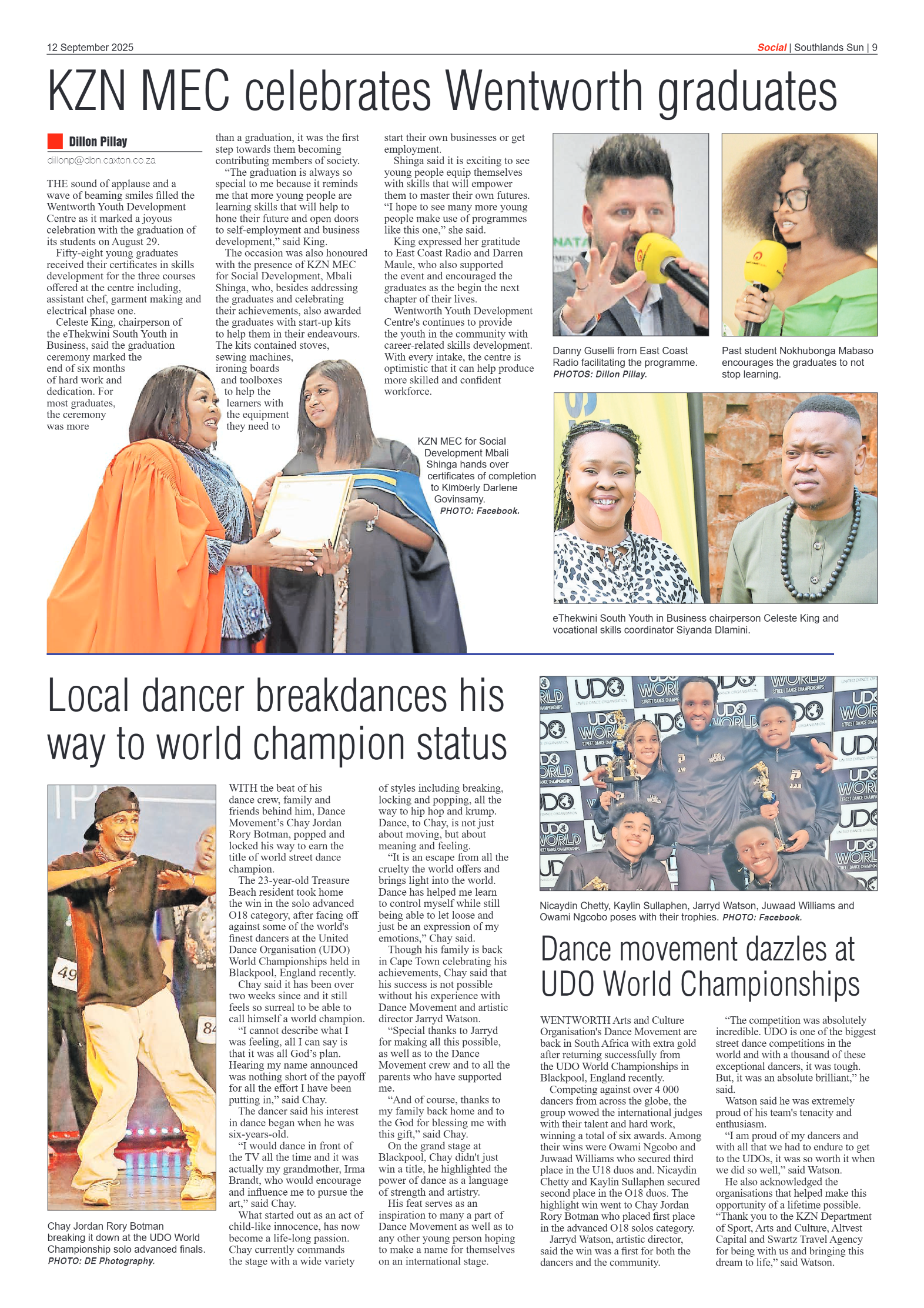 Southlands Sun 12 September 2025 page 9