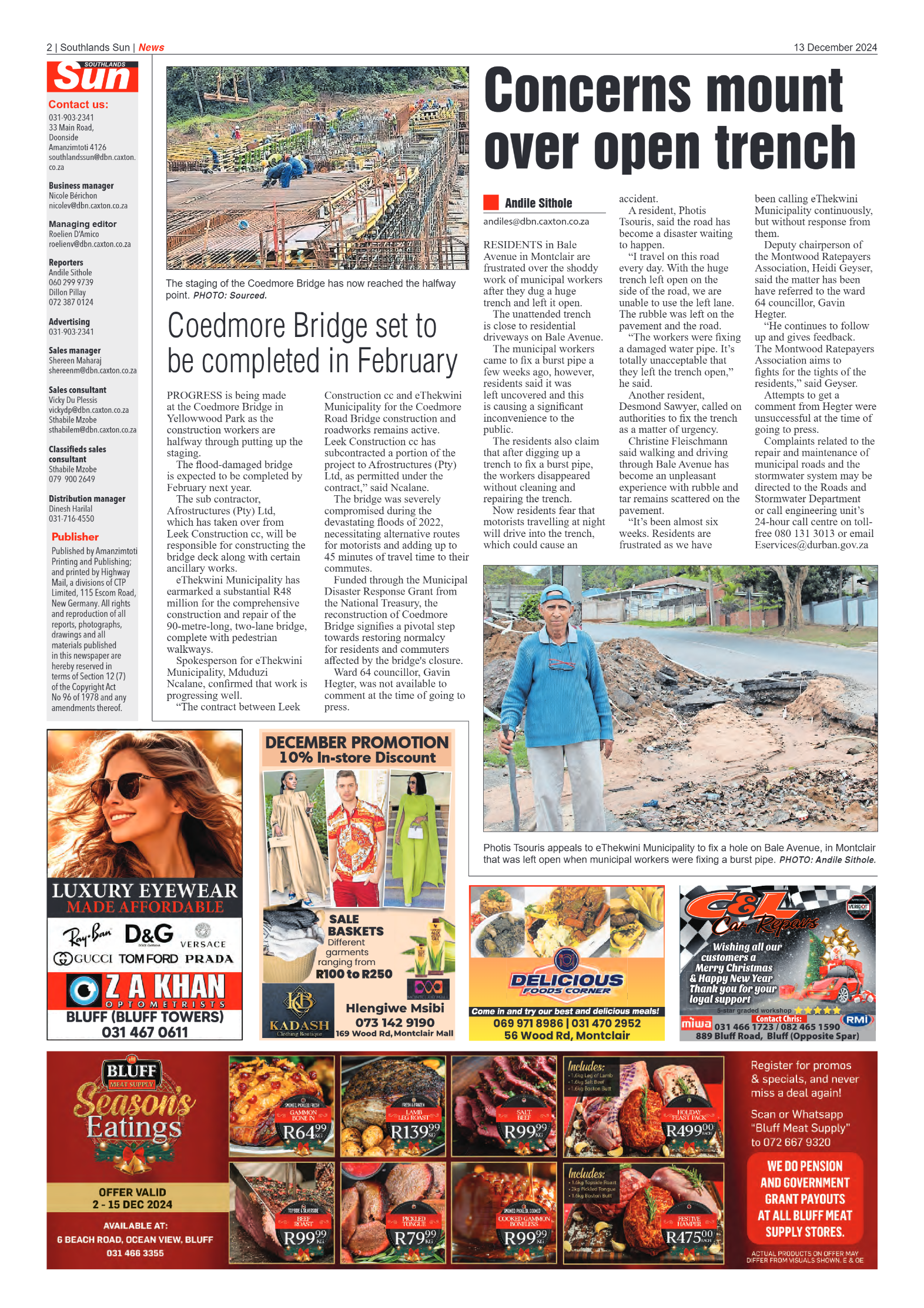 Southlands Sun 13 December 2024 page 2