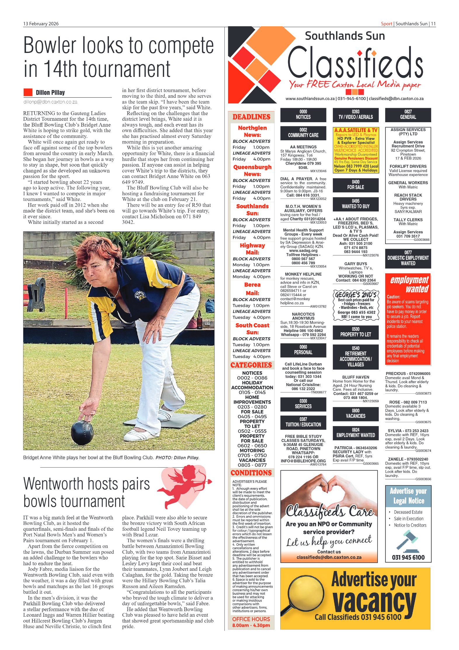Southlands Sun 13 February 2026 page 11