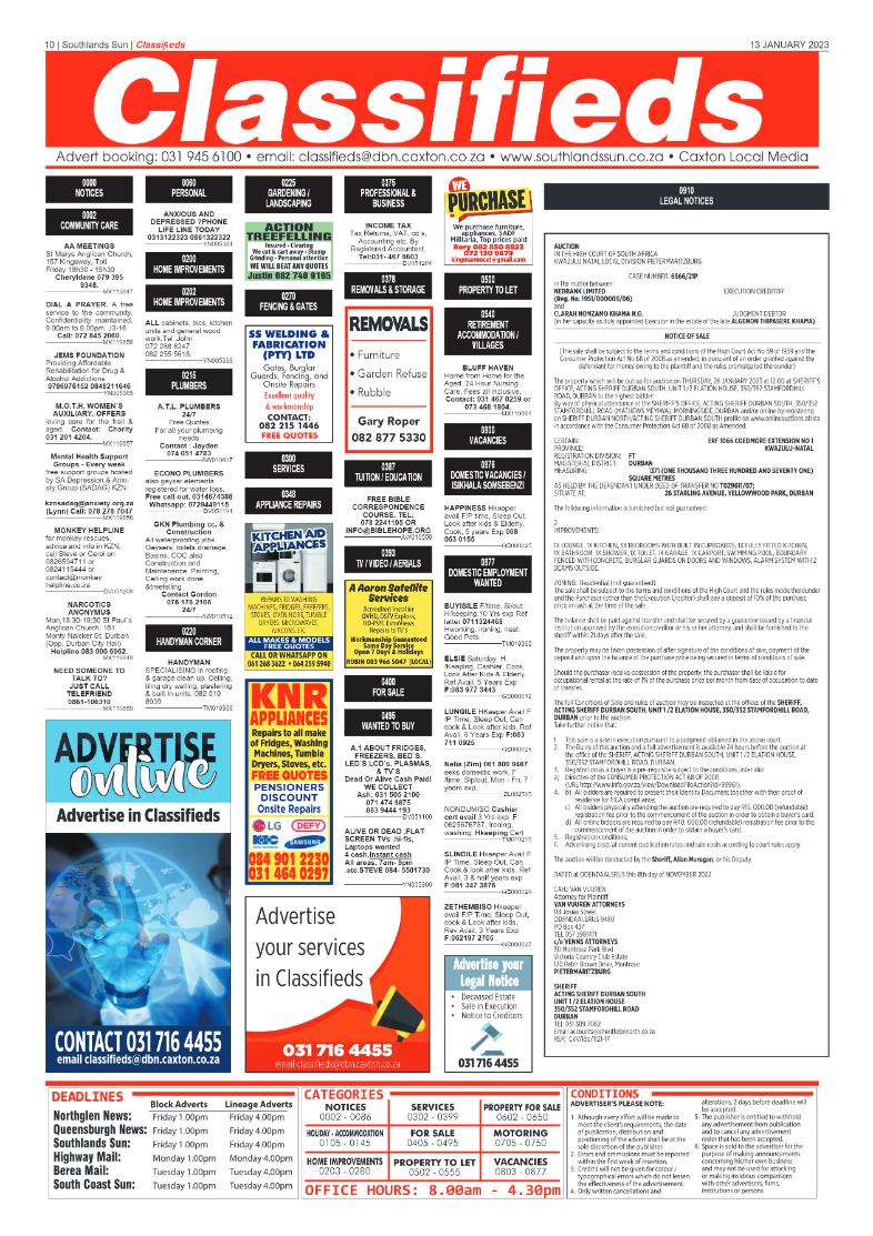 Southlands Sun 13 January 2023 page 10