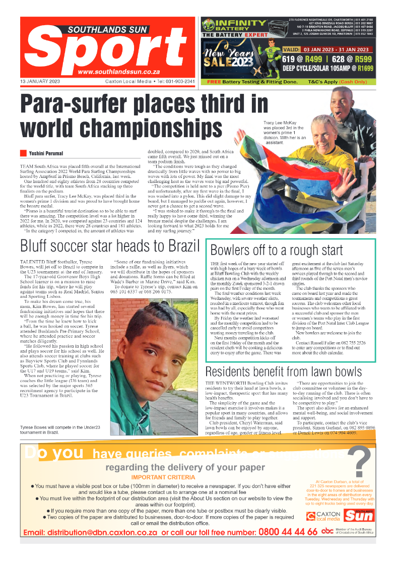 Southlands Sun 13 January 2023 page 12