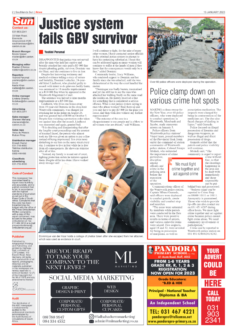 Southlands Sun 13 January 2023 page 2
