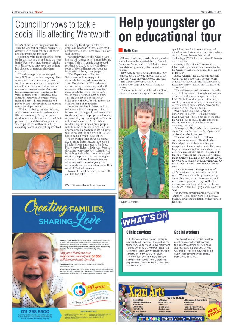 Southlands Sun 13 January 2023 page 4
