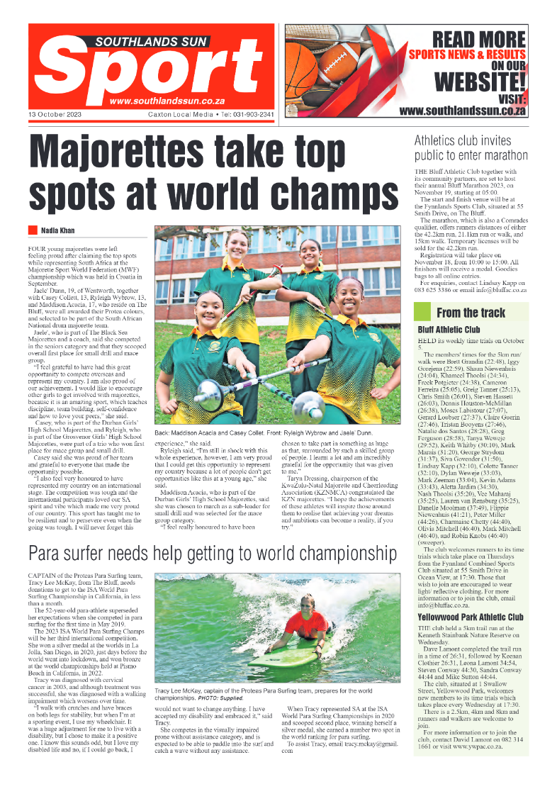 Southlands Sun 13 October 2023 page 12