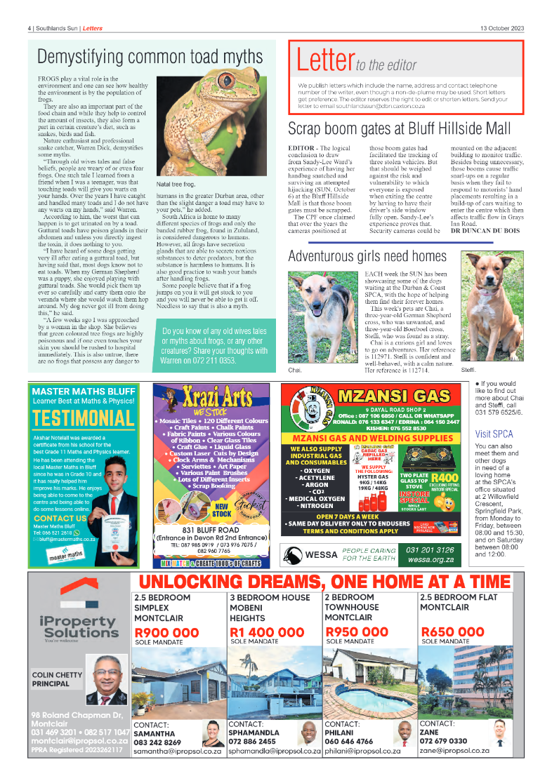 Southlands Sun 13 October 2023 page 4