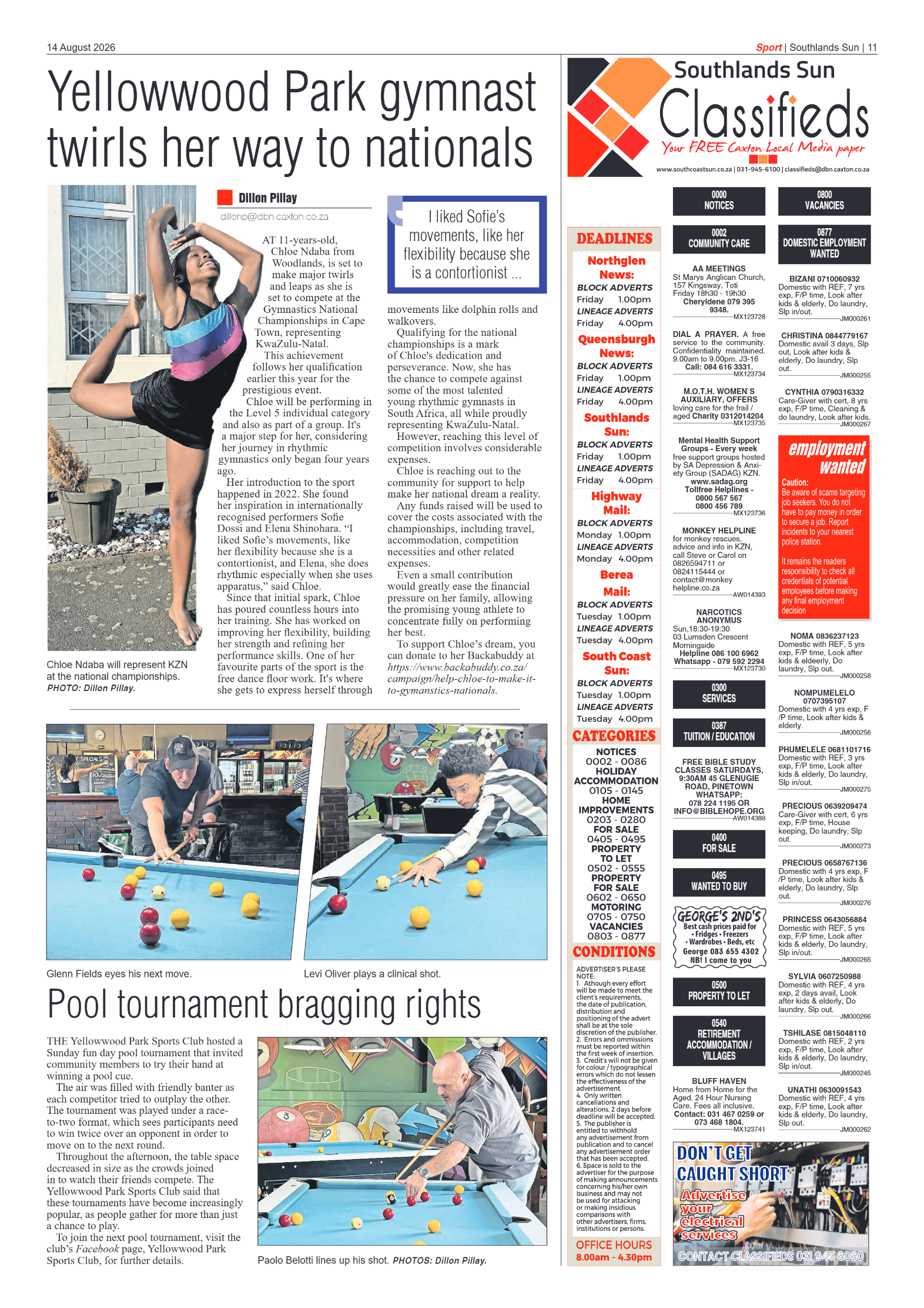Southlands Sun 14 August 2026 page 11