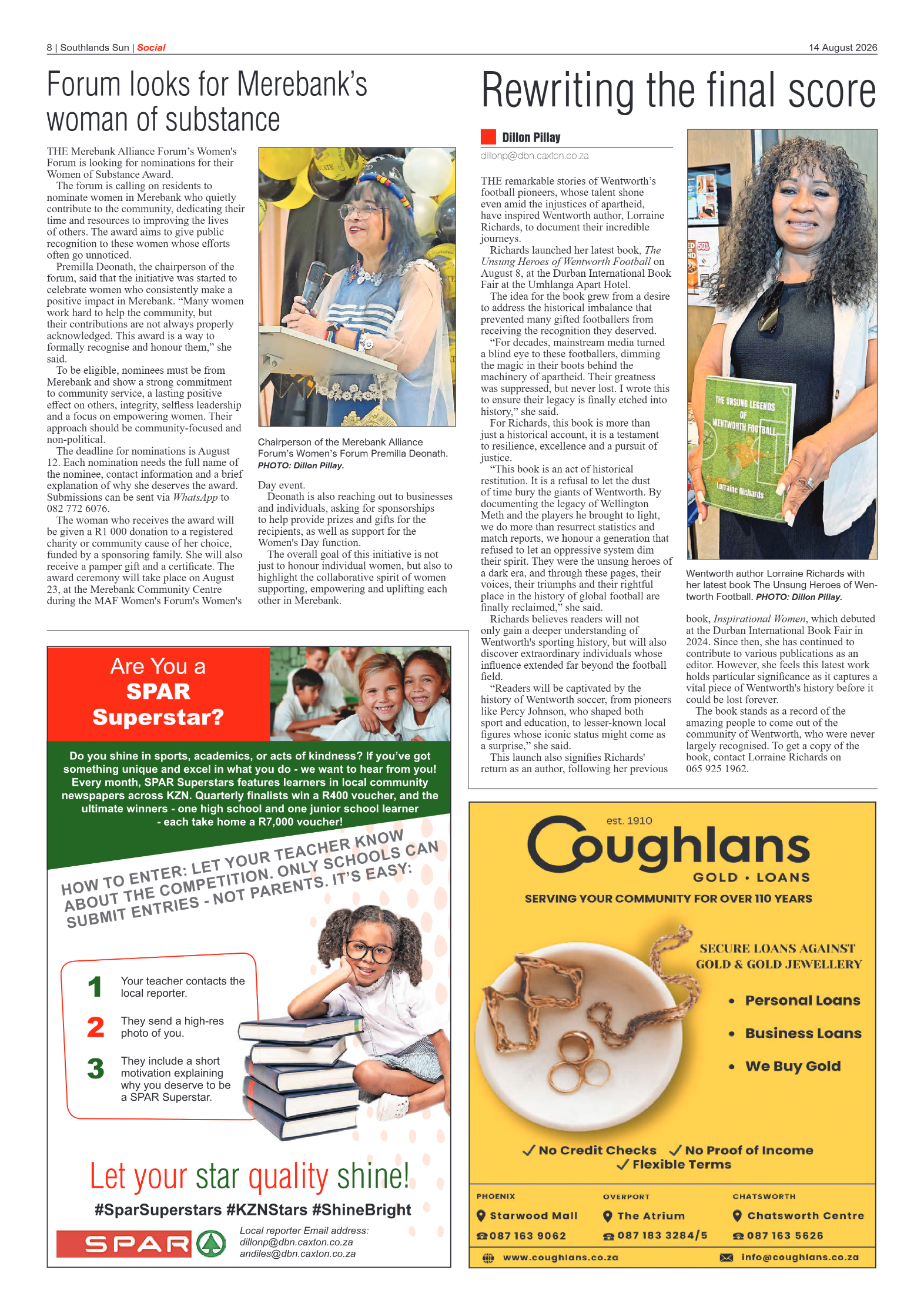 Southlands Sun 14 August 2026 page 8