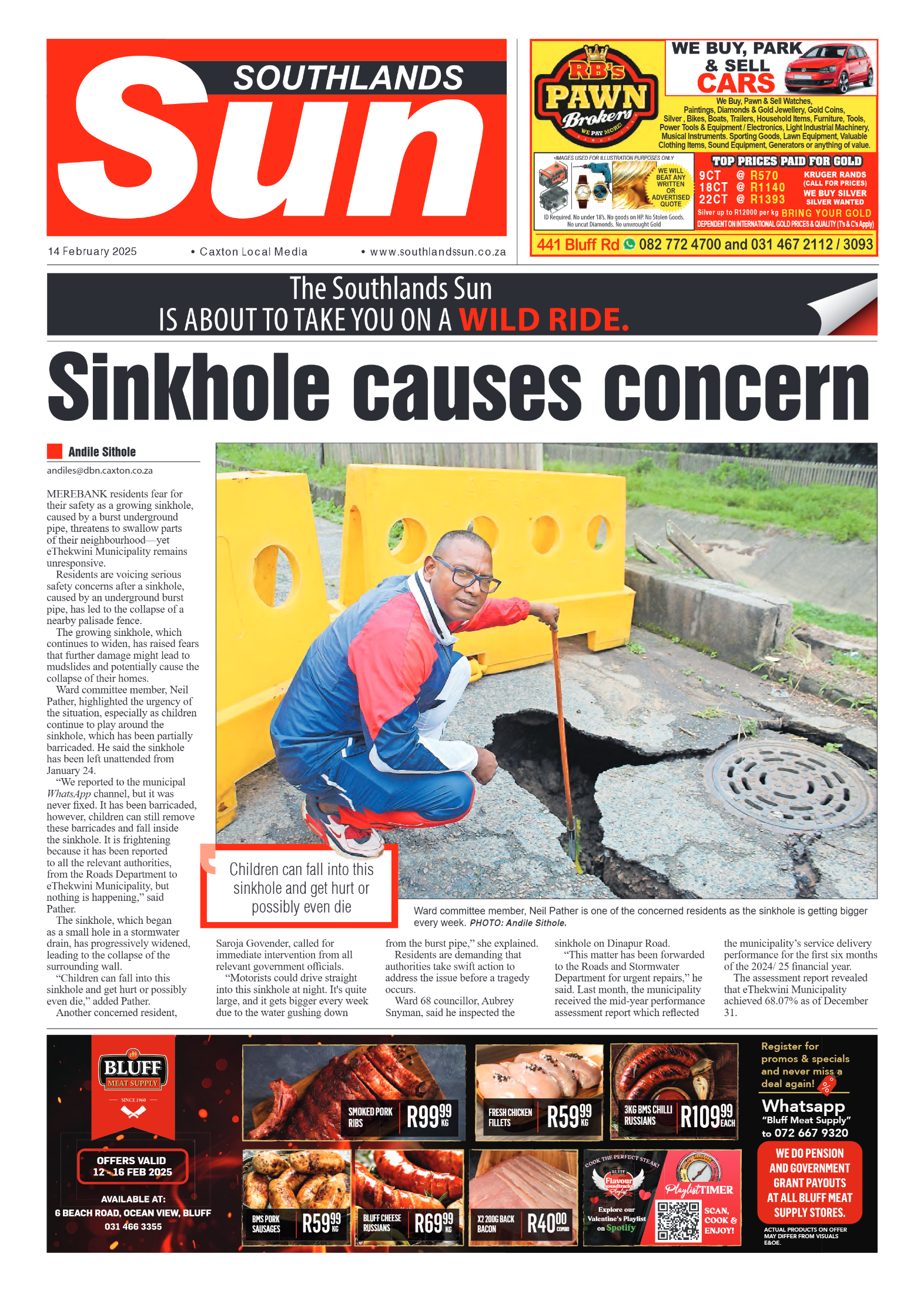 Southlands Sun 14 February 2025 page 1