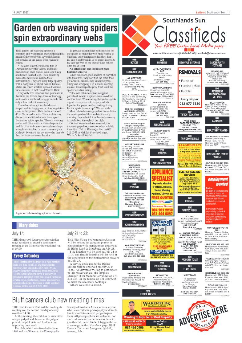 Southlands Sun 14 July 2023 page 11