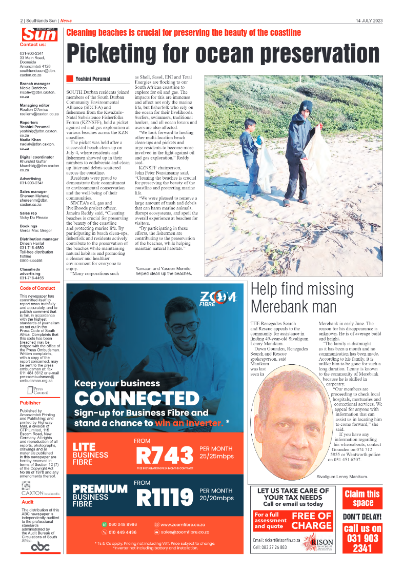 Southlands Sun 14 July 2023 page 2