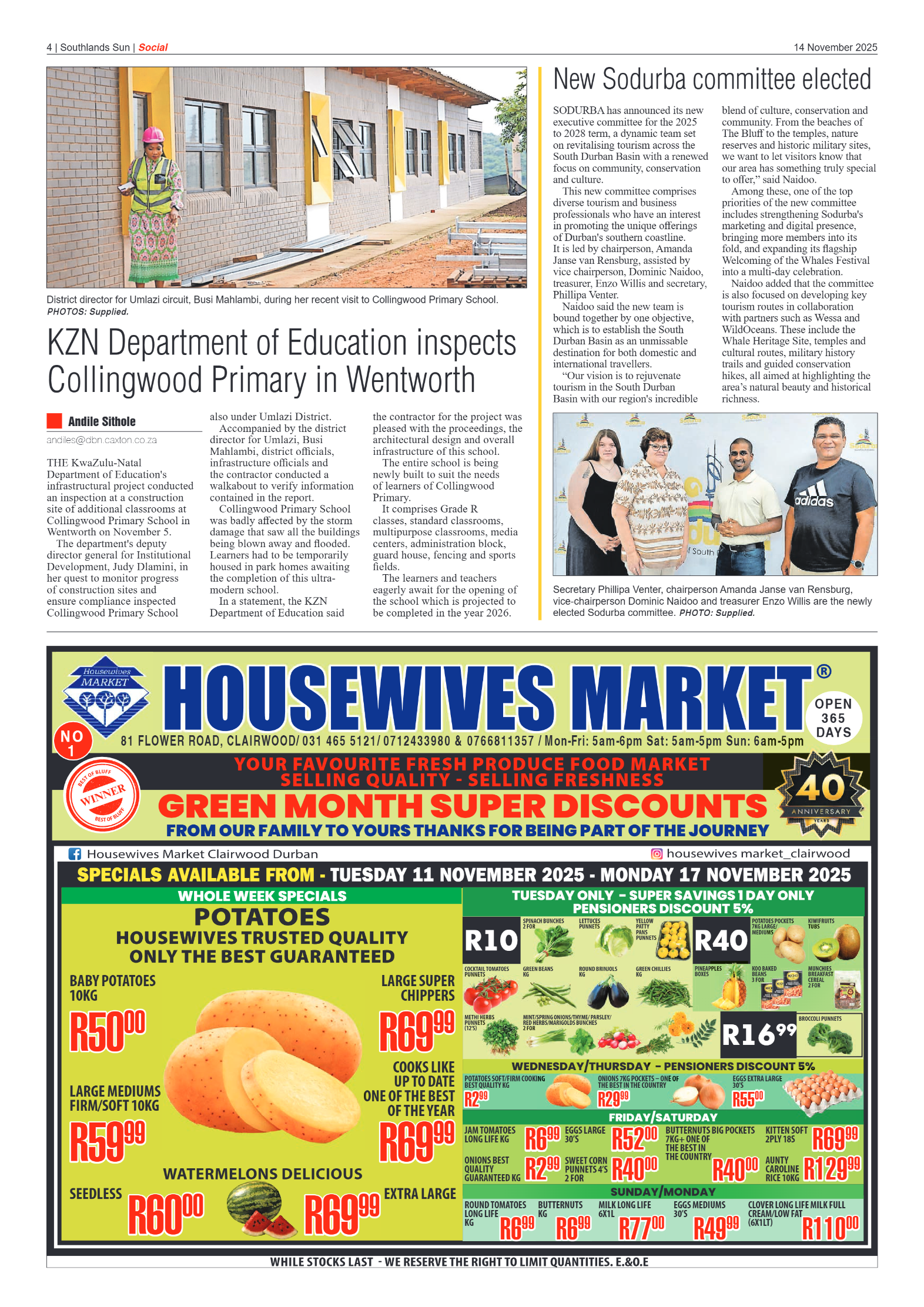 Southlands Sun 14 November 2025 page 4