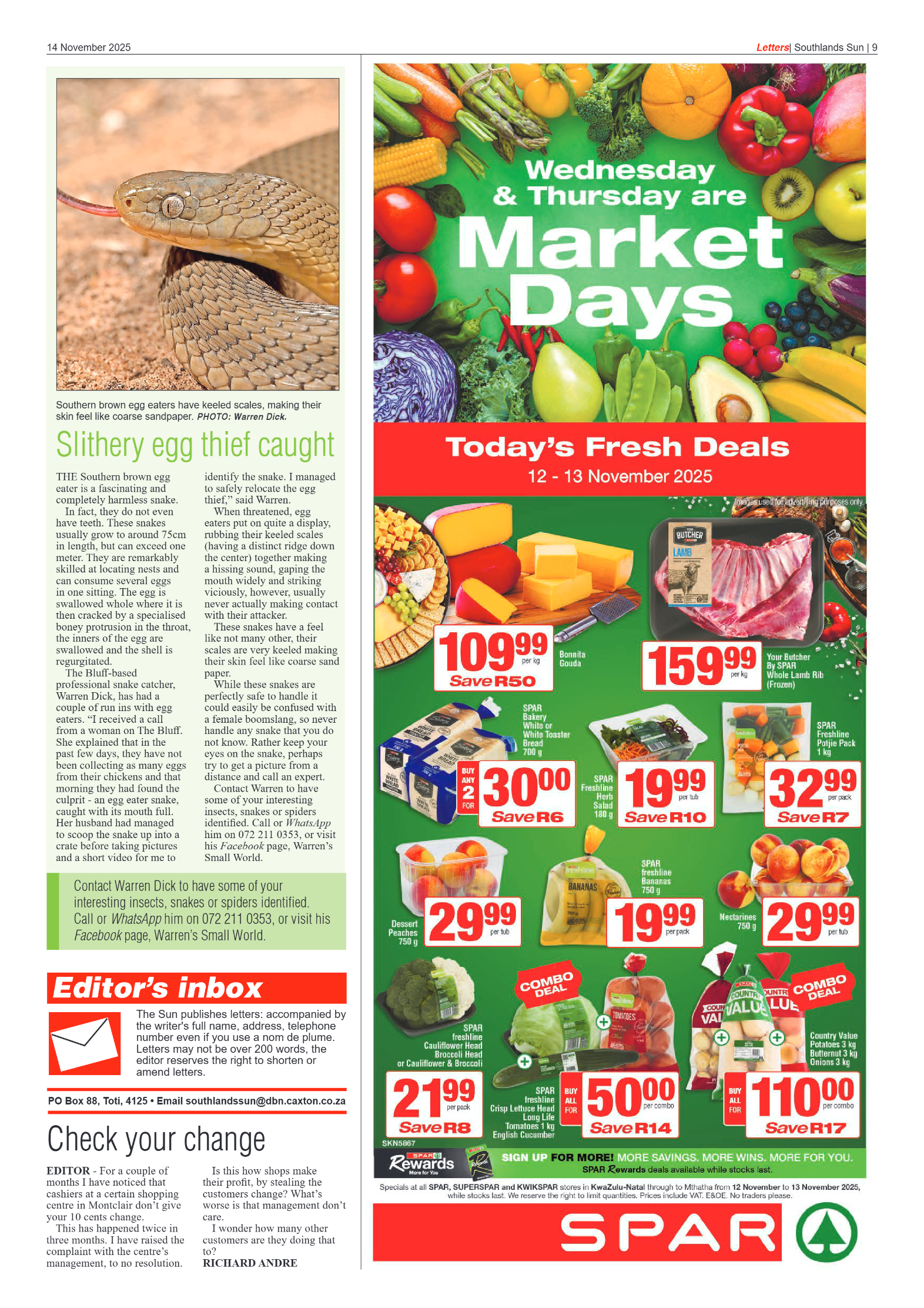 Southlands Sun 14 November 2025 page 9