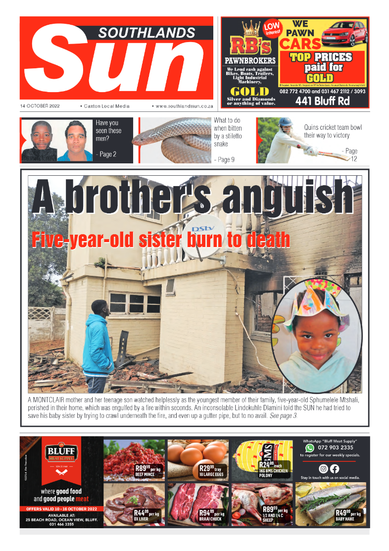 Southlands Sun 14 October 2022 page 1