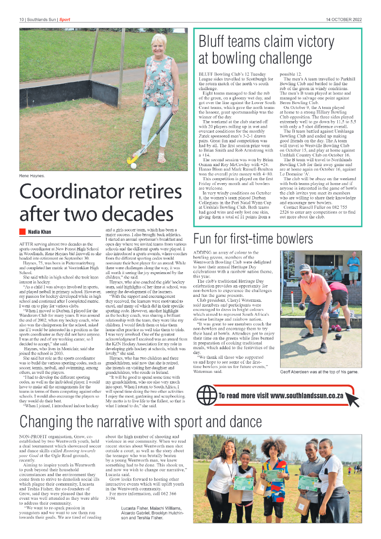 Southlands Sun 14 October 2022 page 10